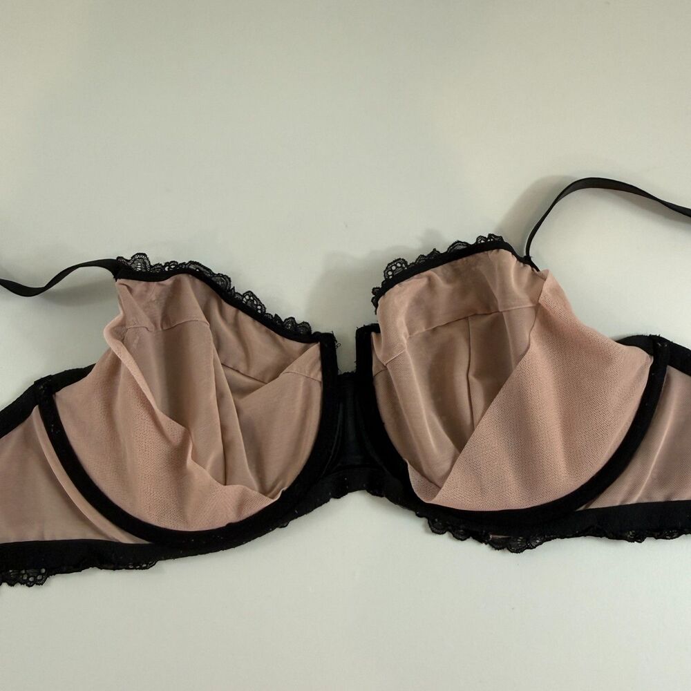 Soma Embraceable Balconette Bra Black Lace Underwire Women's 36G Unlined - Picture 2 of 9